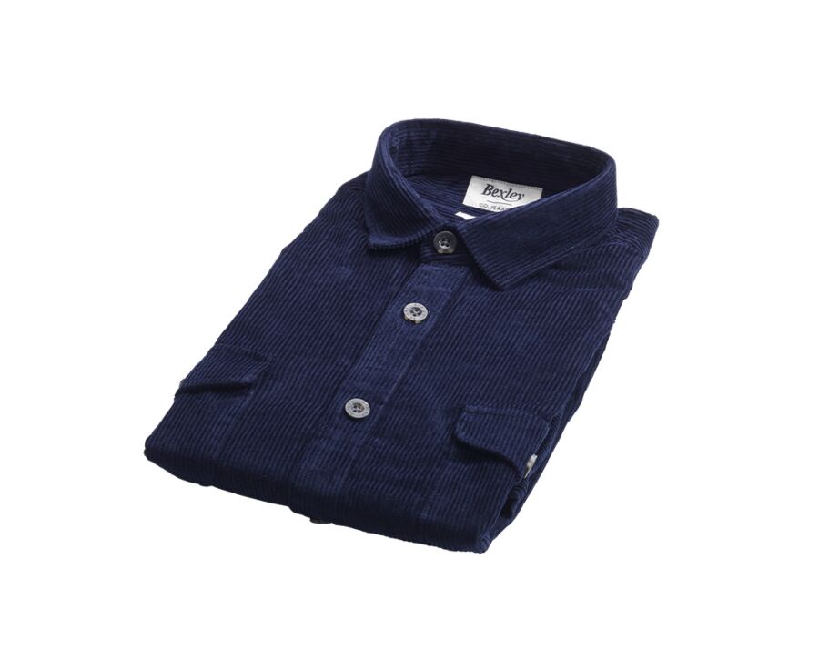Surchemise en velours Navy - VICTORIN