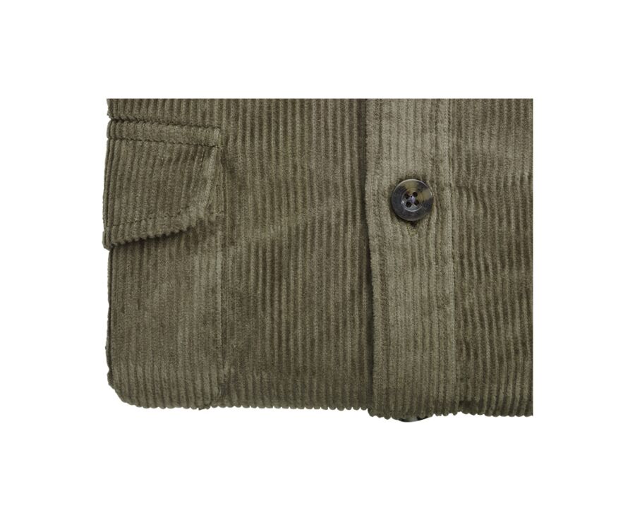 Surchemise en velours Vert Army - VICTORIN