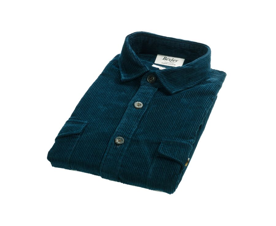Surchemise en velours Vert Sombre - VICTORIN