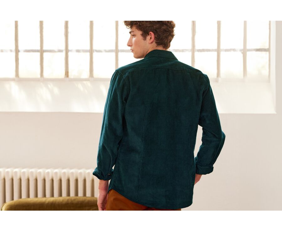 Surchemise en velours Vert Sombre - VICTORIN