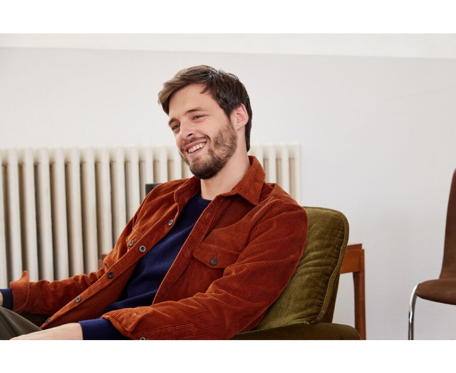 Surchemise en velours Rouille - VICTORIN