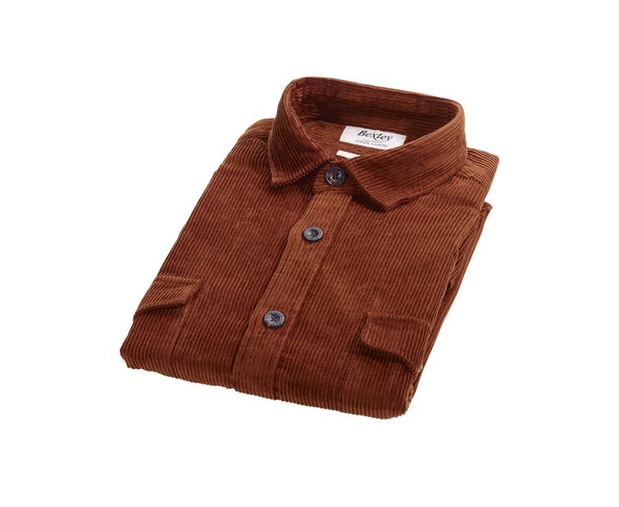 Surchemise en velours Rouille - VICTORIN