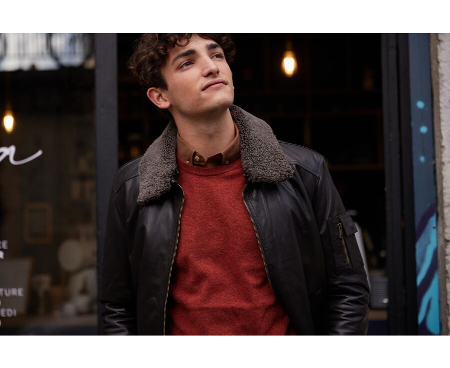 Blouson aviateur homme Chocolat - EVERETT II