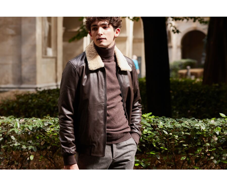 Blouson aviateur homme Marron - EVERETT II