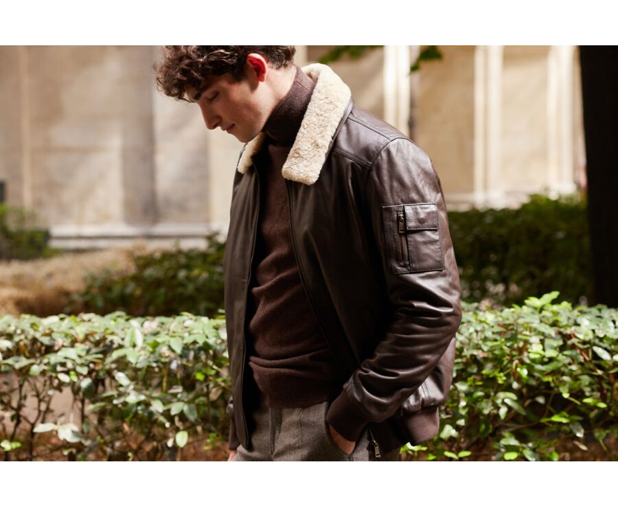 Blouson aviateur homme Marron - EVERETT II