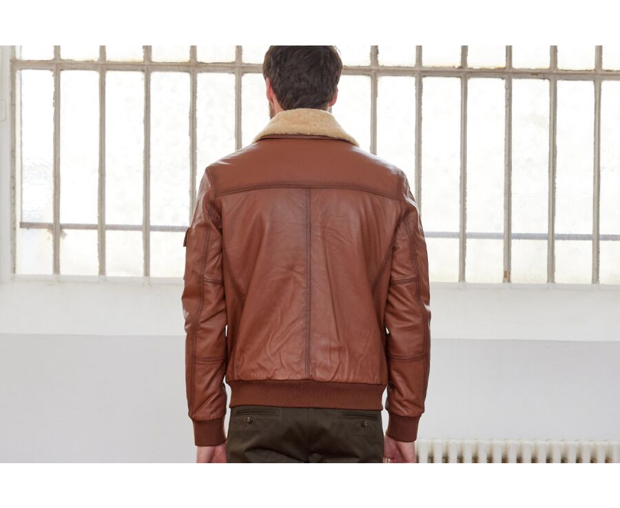 Blouson aviateur homme Cognac - EVERETT II