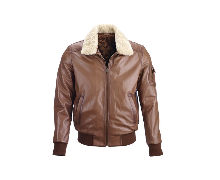 Blouson aviateur homme Cognac - EVERETT II