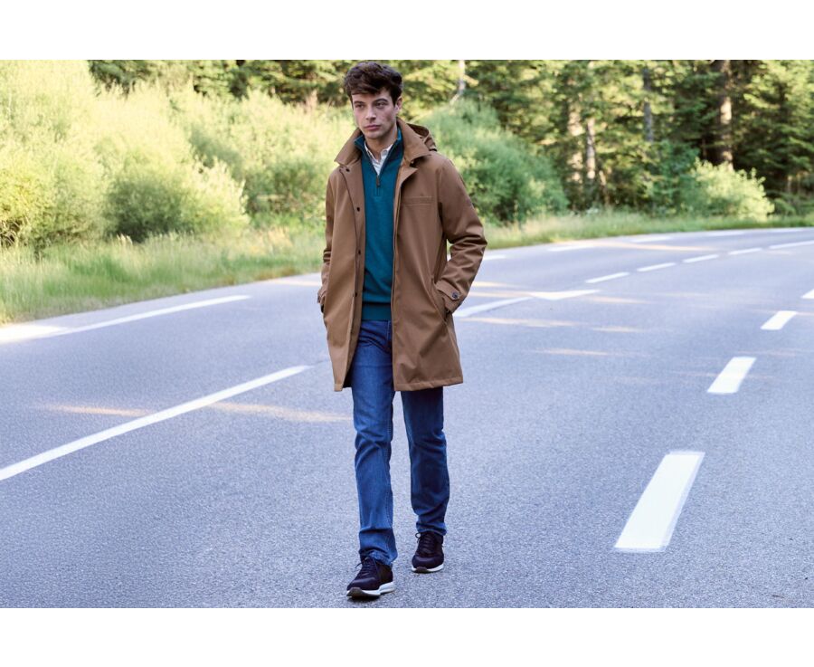 Trench matelassé homme Marron  - AURESTILDE