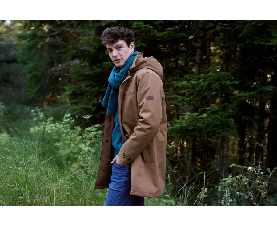 Trench matelassé homme Marron  - AURESTILDE