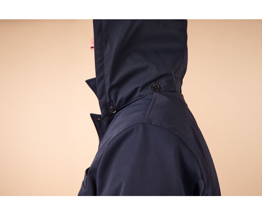 Trench matelassé homme Navy foncé  - AURESTILDE