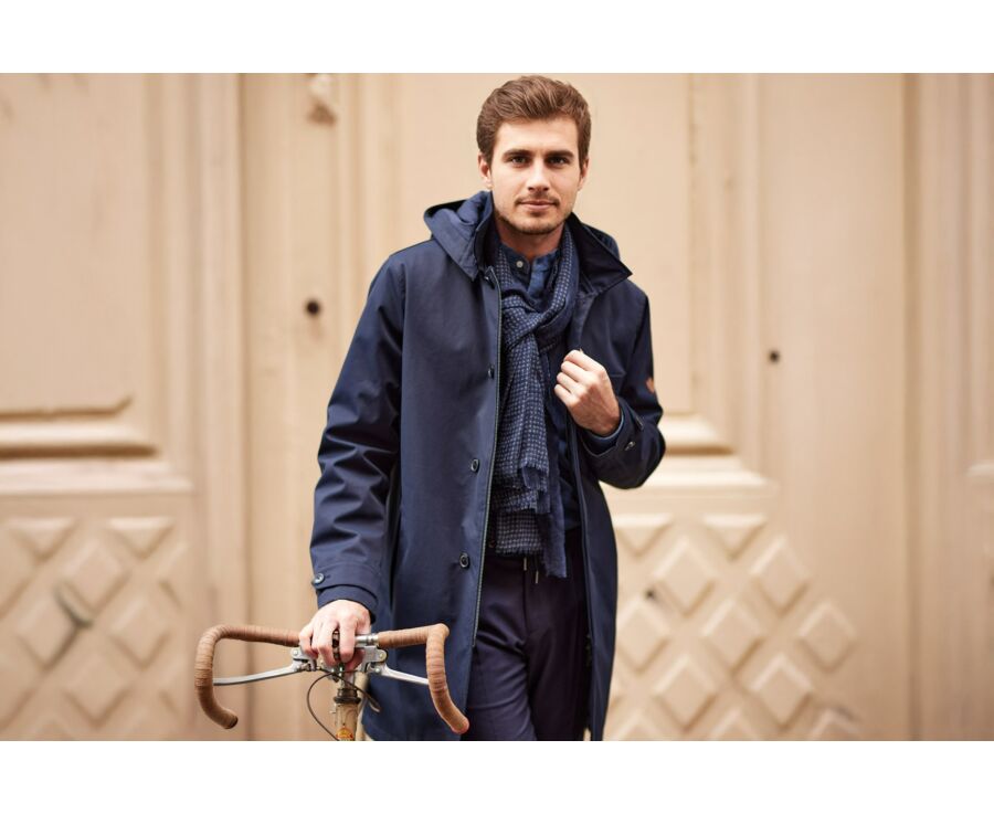 Trench matelassé homme Navy foncé  - AURESTILDE