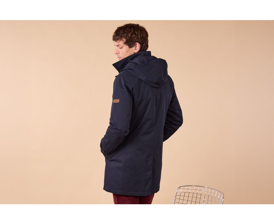 Trench matelassé homme Navy foncé  - AURESTILDE