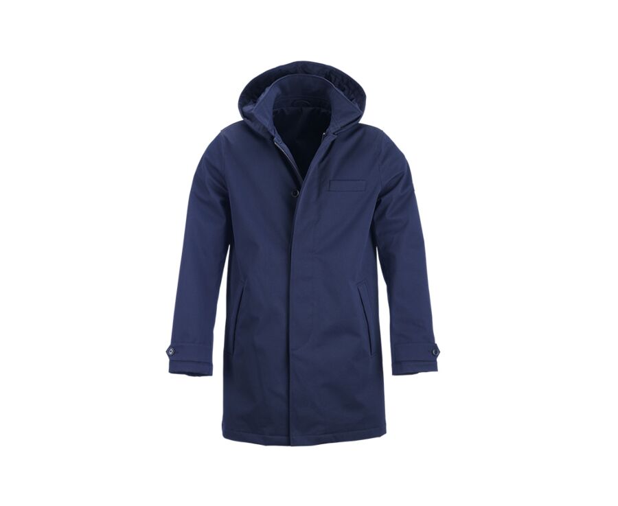 Trench matelassé homme Navy foncé  - AURESTILDE