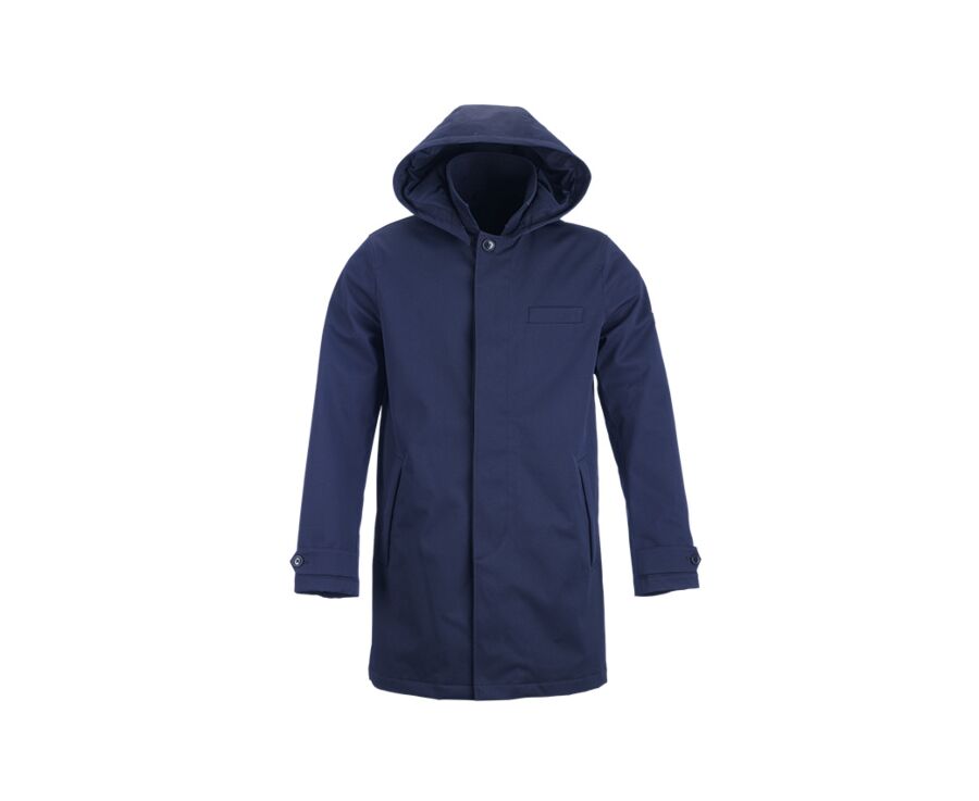 Trench matelassé homme Navy foncé  - AURESTILDE