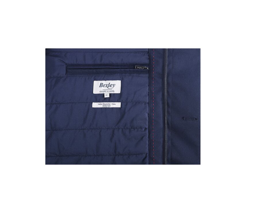Trench matelassé homme Navy foncé  - AURESTILDE