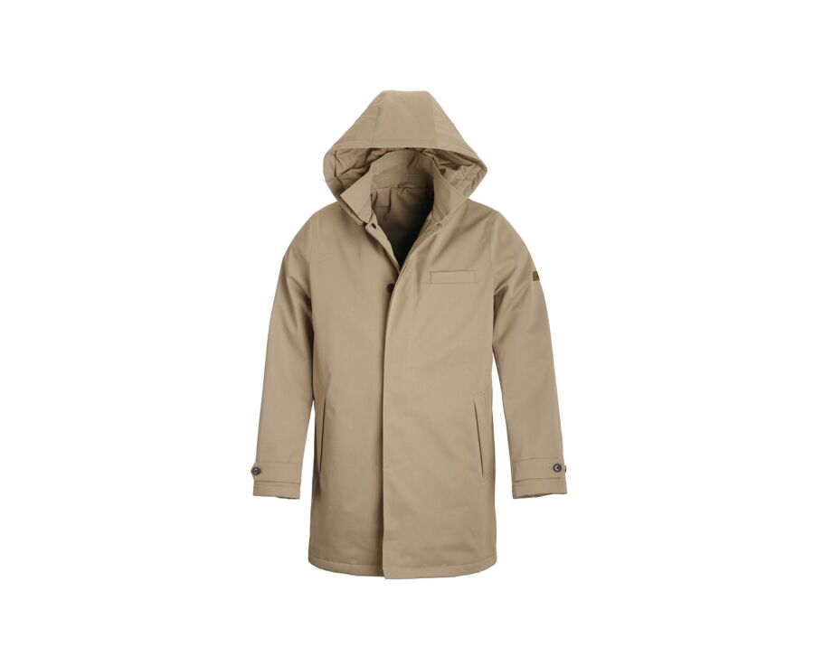 Trench matelassé homme Beige Foncé  - AURESTILDE