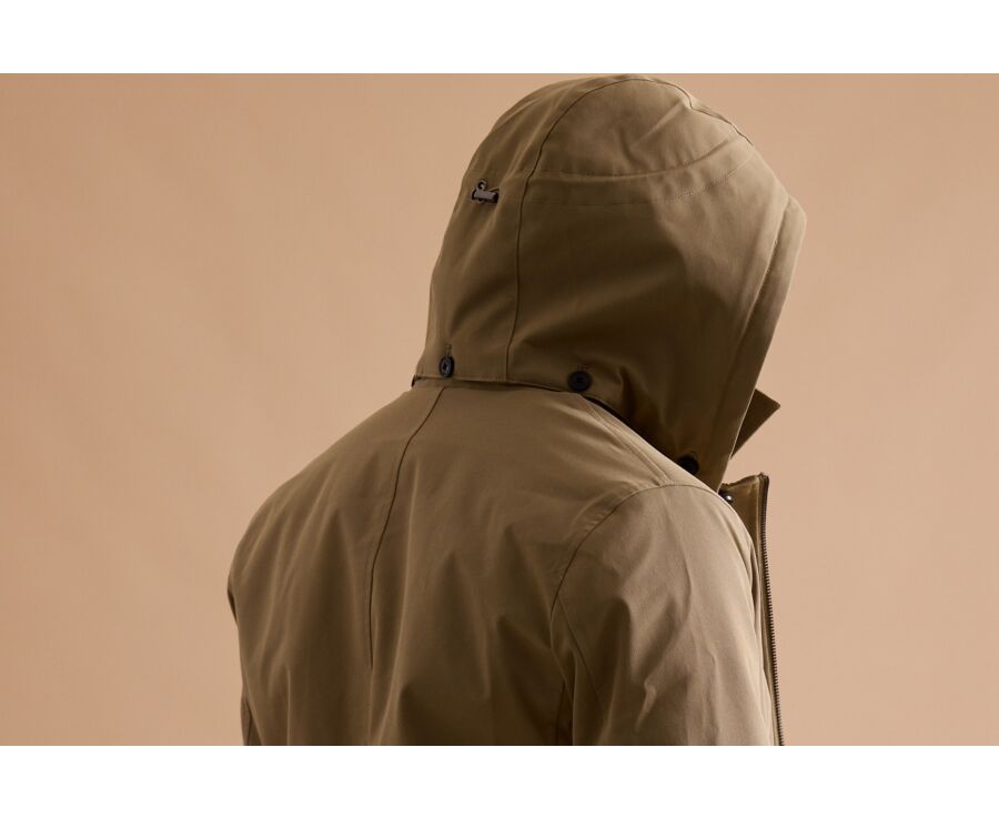 Trench matelassé homme Beige Foncé  - AURESTILDE