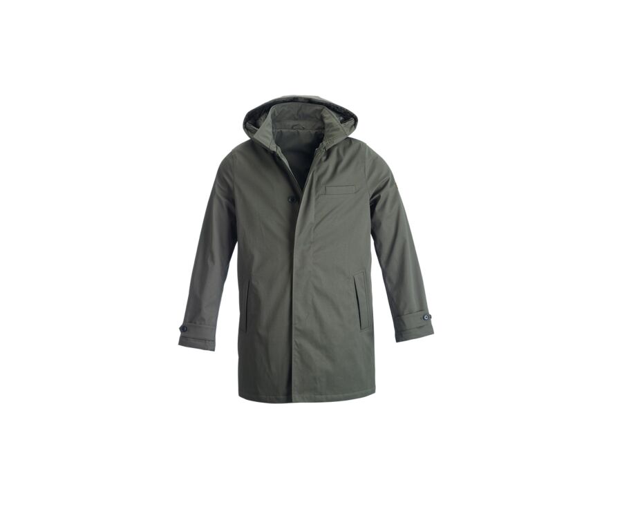 Trench matelassé homme Vert foncé  - AURESTILDE