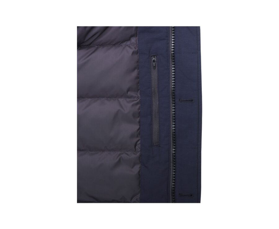 Parka hiver homme doublée plumes Navy Foncé - SOREN III