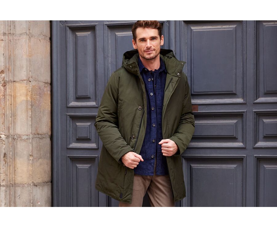 Parka hiver homme doublee plumes Vert Fonce Soren Iii Bexley