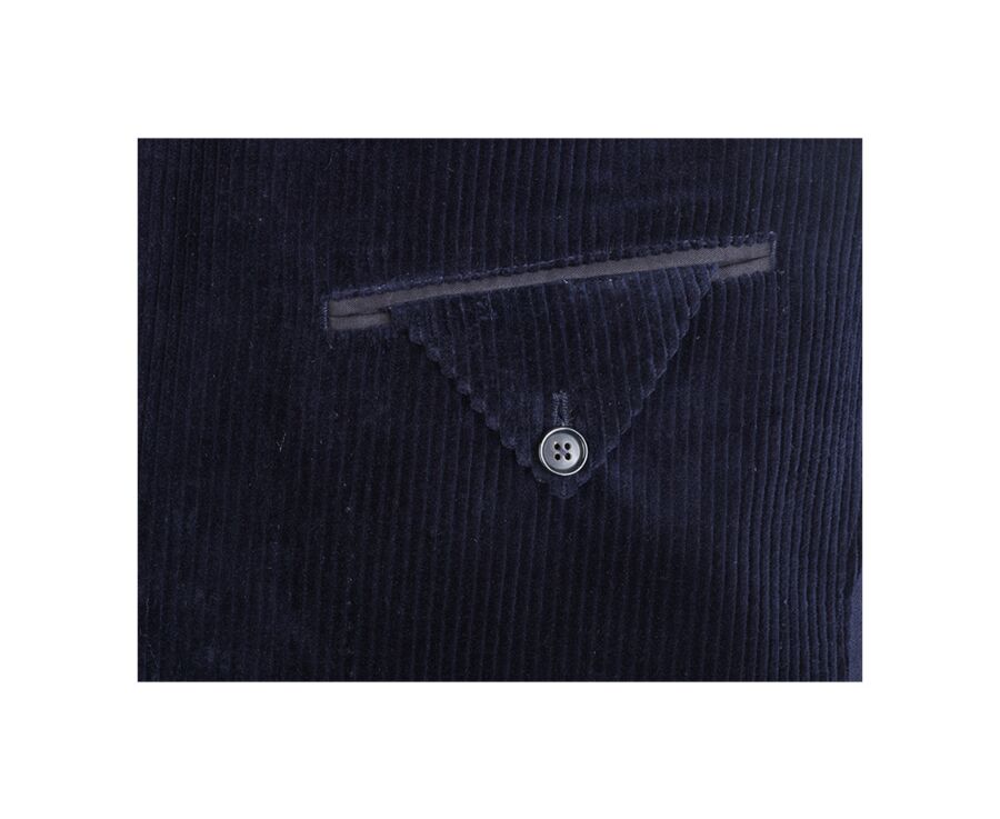 Blazer velours homme Marine - LÉANDRUS