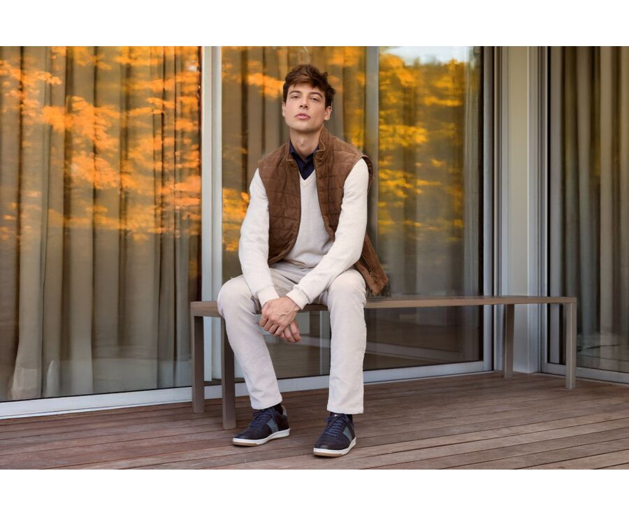 Blouson en cuir sans manches Havane homme - NIKLAS