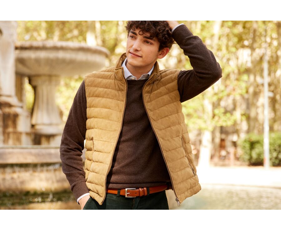 Blouson en cuir sans manches Chamois homme - NIKLAS