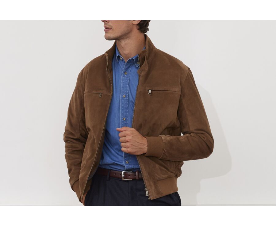 Blouson homme Velours Tabac - CAYDEN