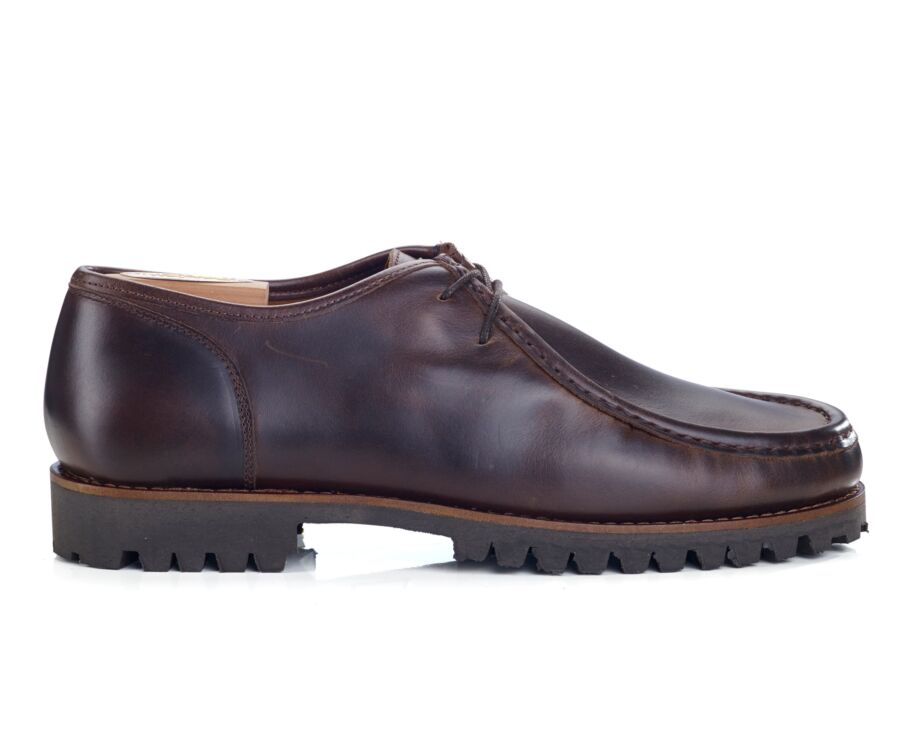 Derbies homme Marron semelle gomme crantée - COLNEY GOMME