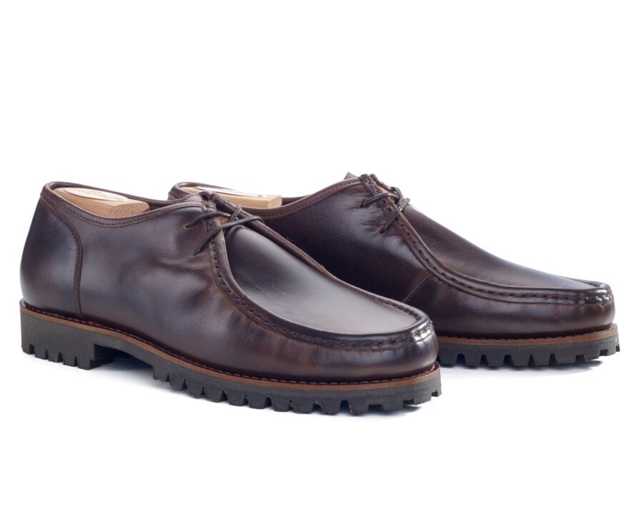 Derbies homme Marron semelle gomme crantée - COLNEY GOMME