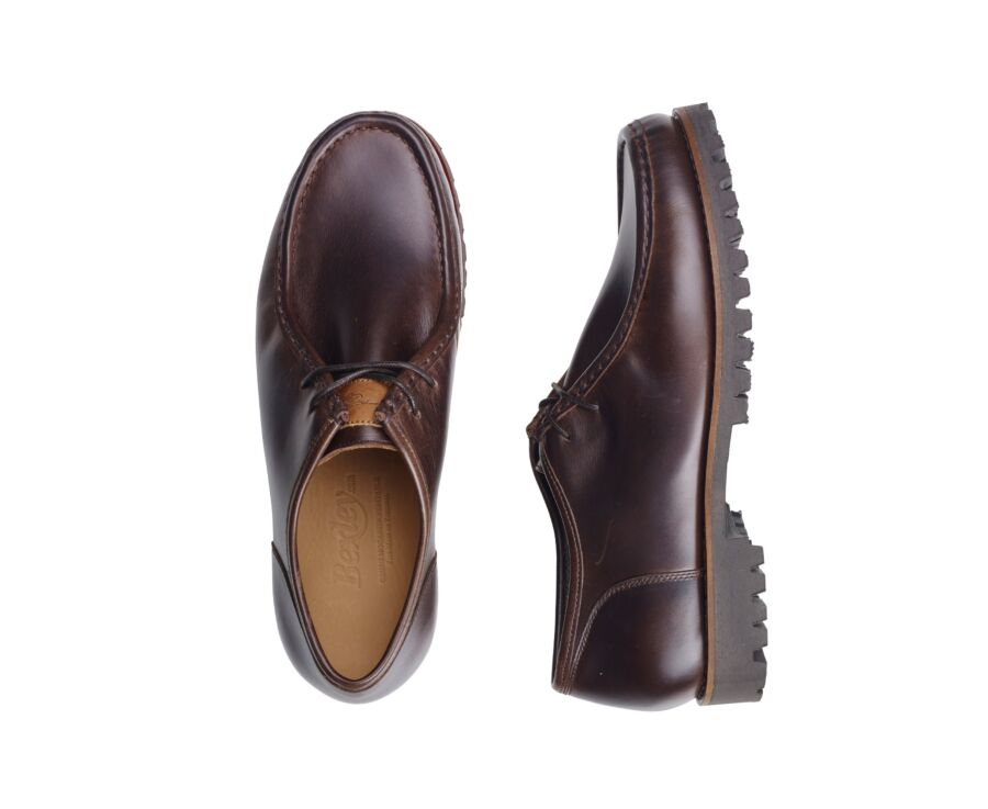 Derbies homme Marron semelle gomme crantée - COLNEY GOMME