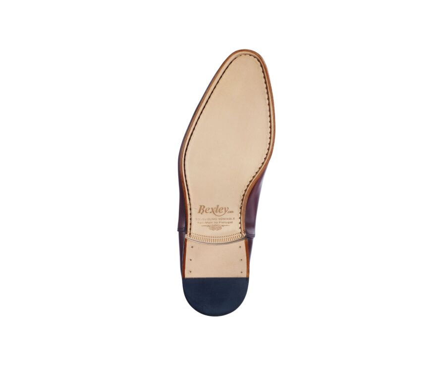 Richelieu homme Chocolat Patiné semelle cuir - WAYFORD