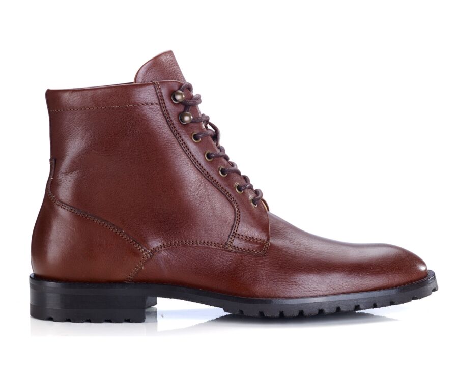 Boots cuir homme Chocolat Patiné - BARDFIELD