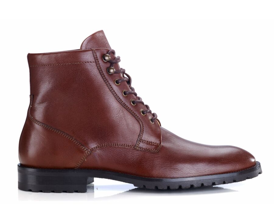 Boots cuir homme Chocolat Patiné - BARDFIELD
