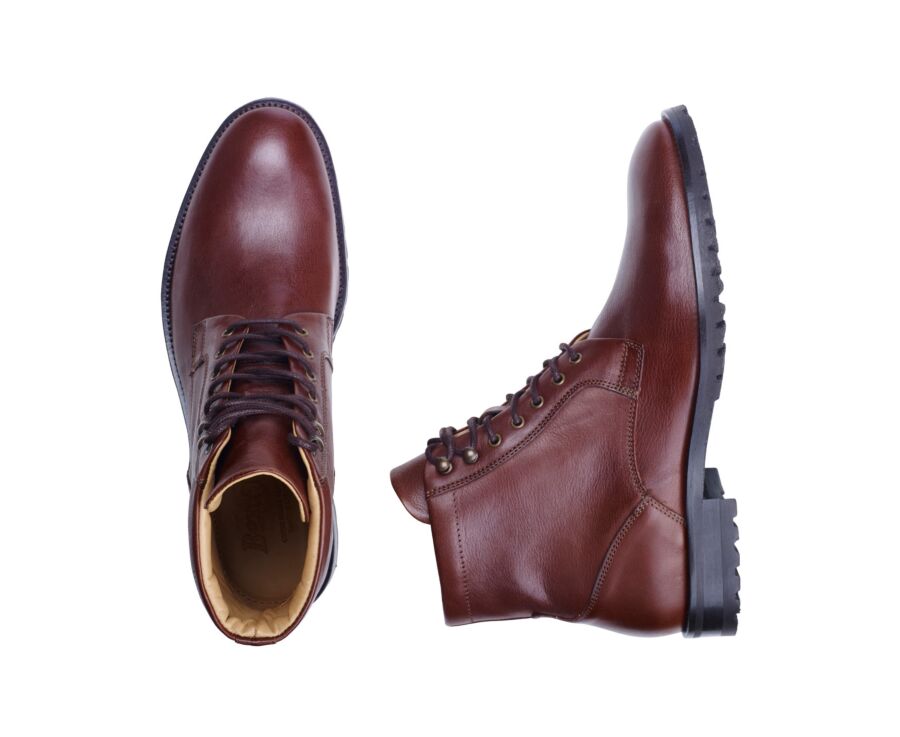 Boots cuir homme Chocolat Patiné - BARDFIELD