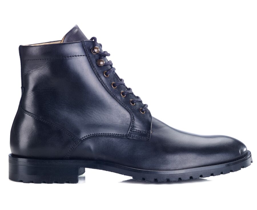 Boots cuir homme Noir Patiné - BARDFIELD