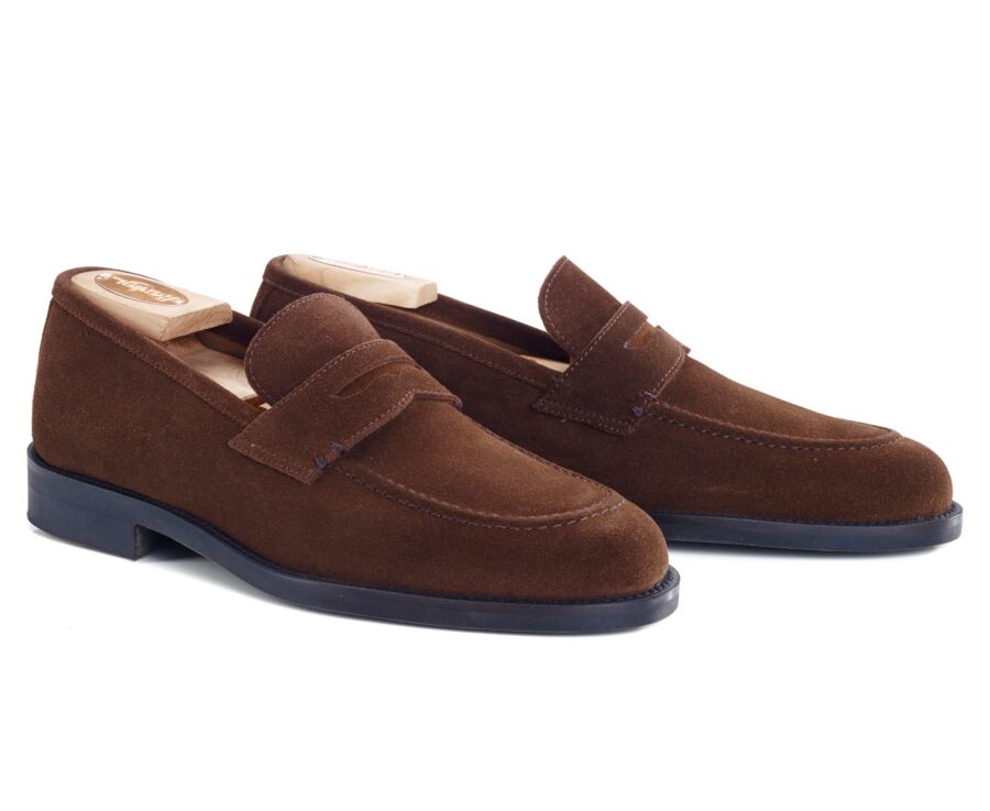 Mocassin homme Velours Havane - WEMIC GOMME CITY