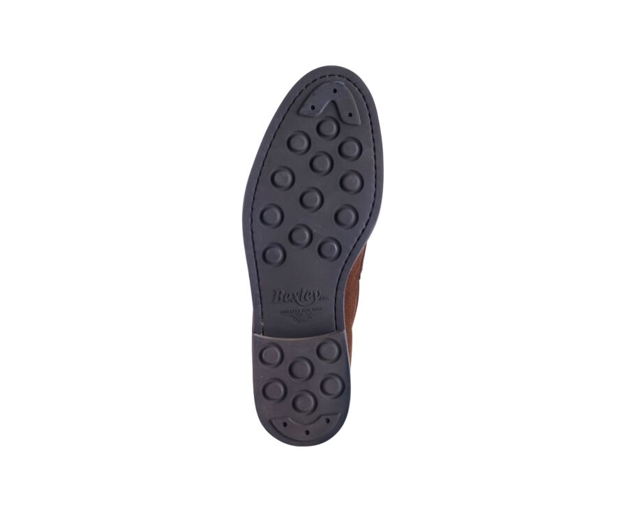 Mocassin homme Velours Havane - WEMIC GOMME CITY