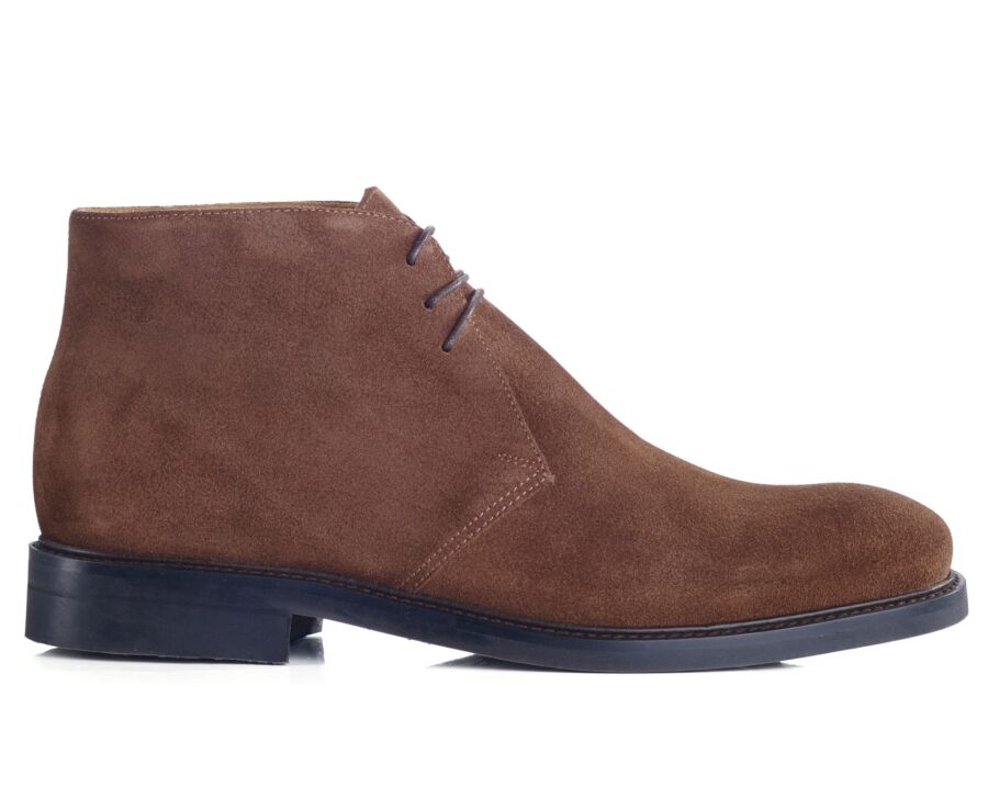 Low boots homme Velours Havane - GREENWICH GOMME CITY II