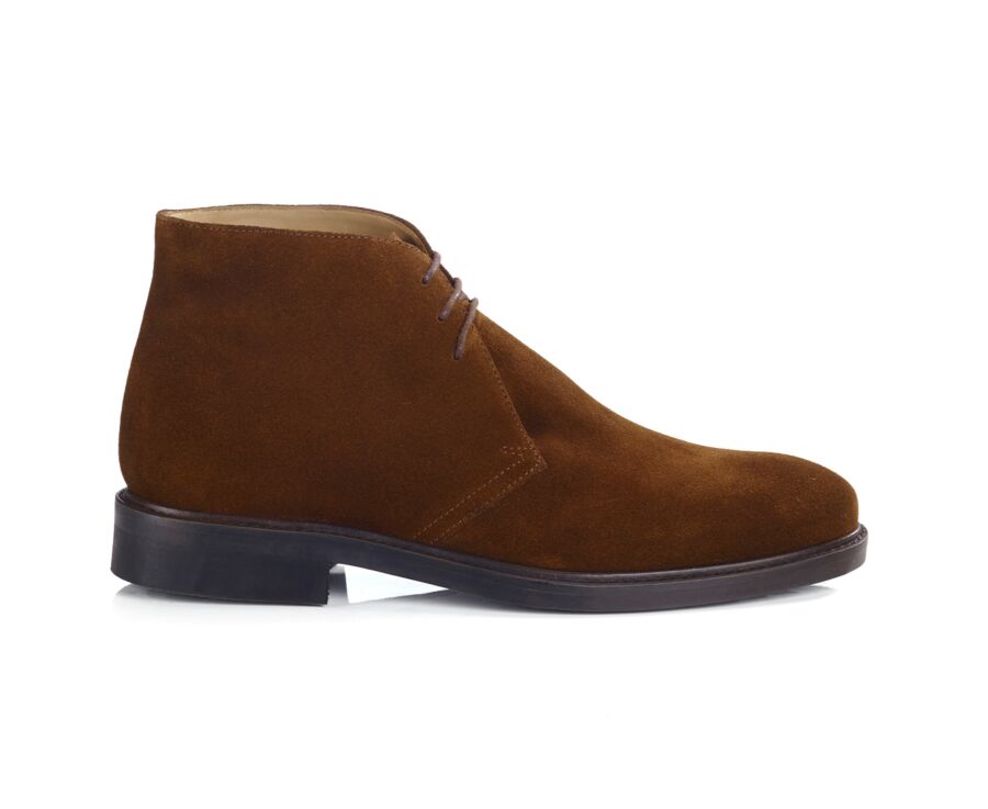 Low boots homme Velours Havane - GREENWICH GOMME CITY II