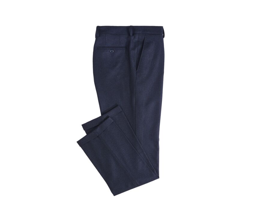 Pantalon habillé homme Chevron marine foncé - Lelian