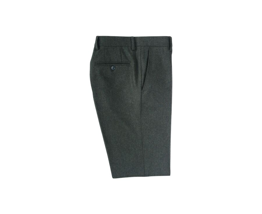 Pantalon habillé homme Chevron Vert Foncé - LELIAN