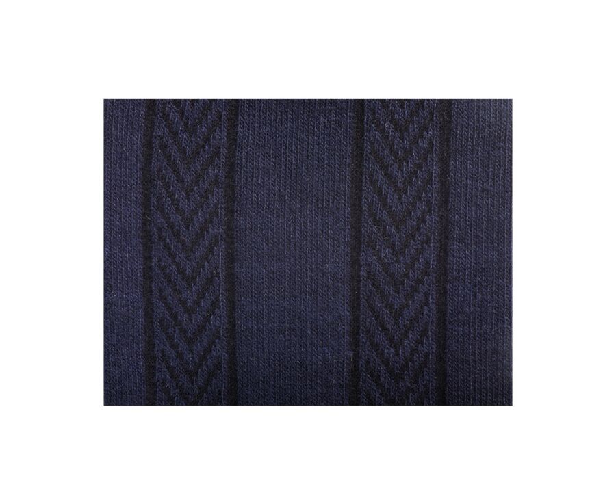 Chaussettes homme épaisses coton rayures chevrons Marine