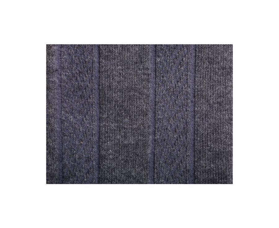 Chaussettes homme épaisses coton rayures Gris anthracite
