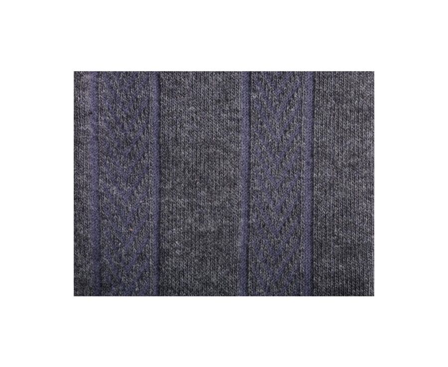 Chaussettes homme épaisses coton rayures Gris anthracite