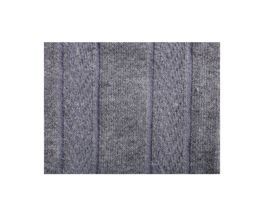 Chaussettes homme épaisses coton rayures Gris Chiné