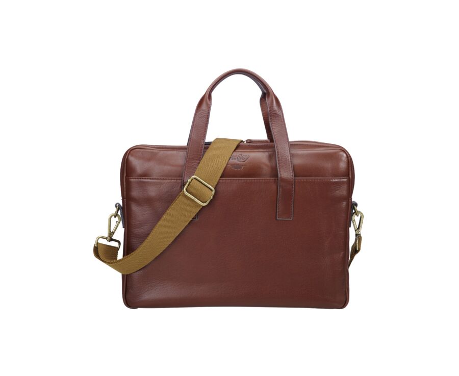 Cartable en cuir cognac - HARWINTON
