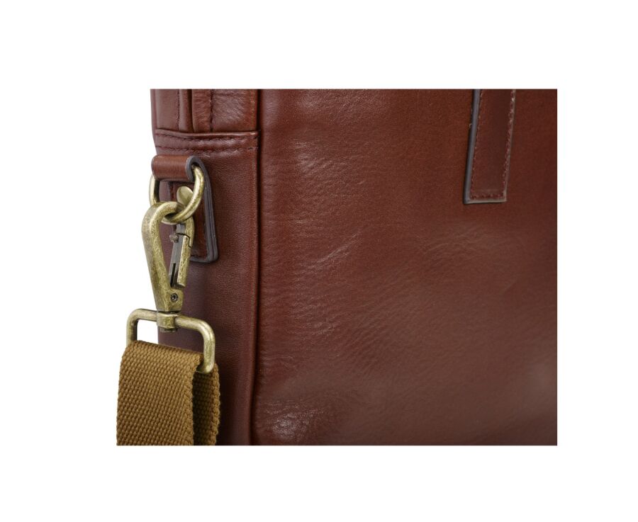 Cartable en cuir cognac - HARWINTON