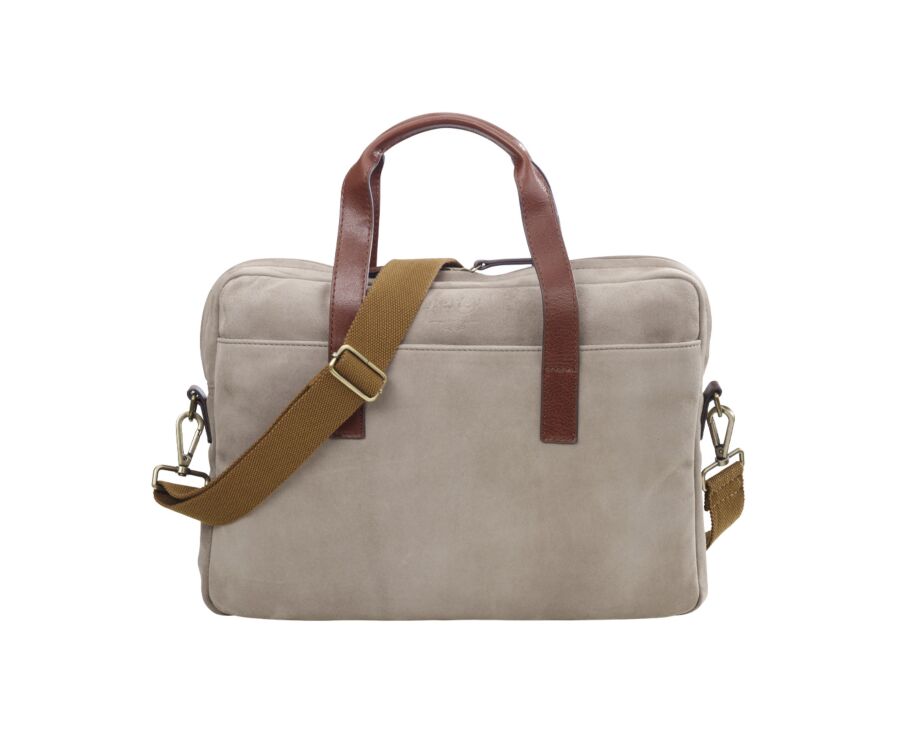 Cartable en velours taupe - HARWINTON