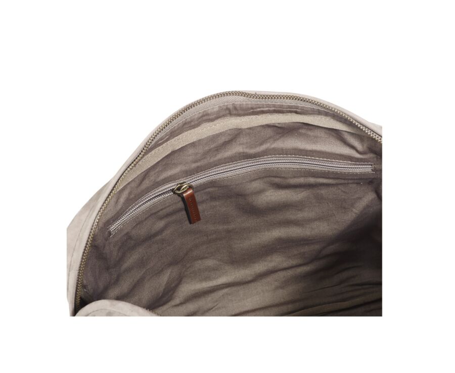 Cartable en velours taupe - HARWINTON